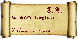 Barabás Margitta névjegykártya